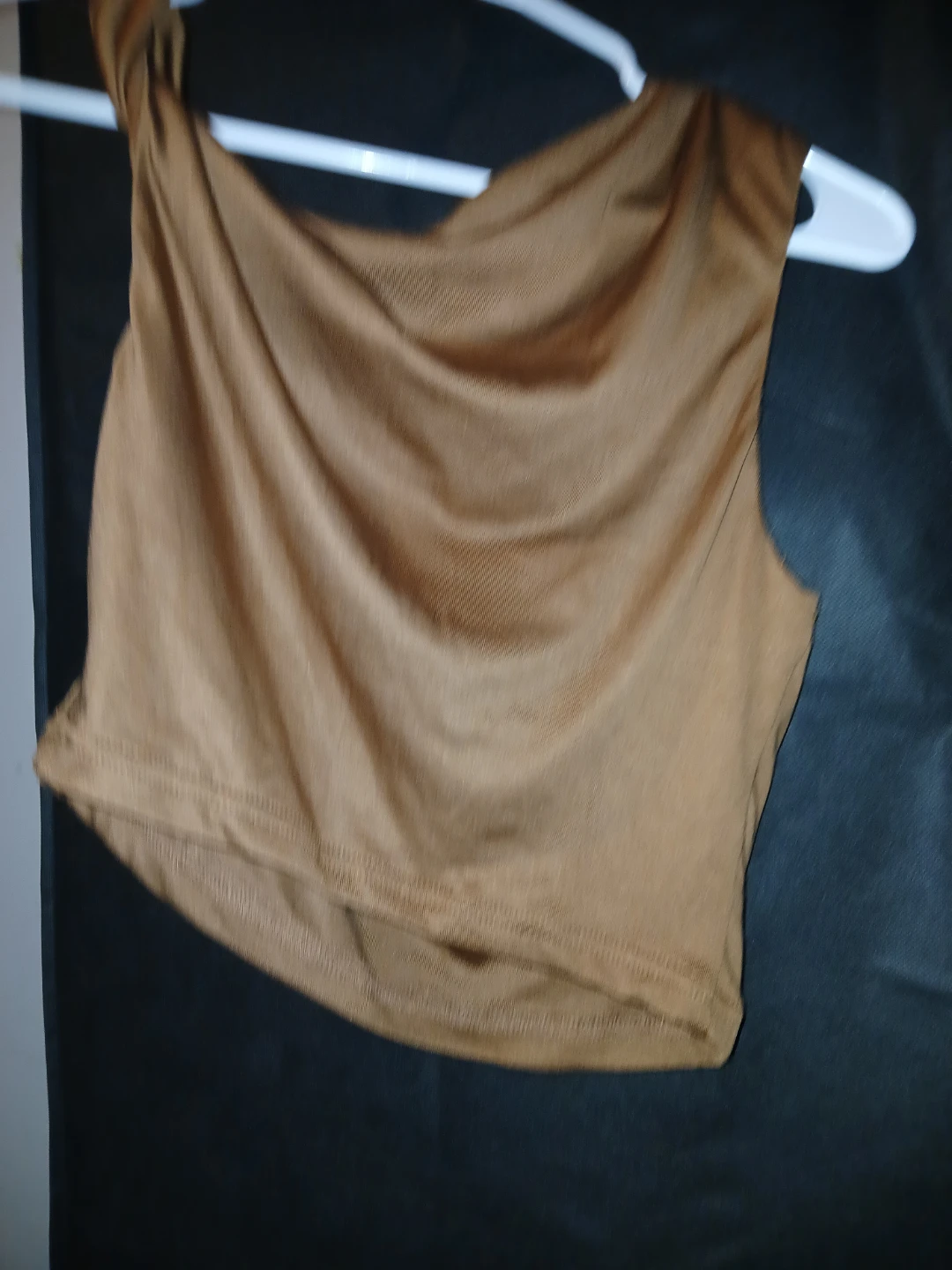 Brown Cowl Neck Tank Top - photo 3