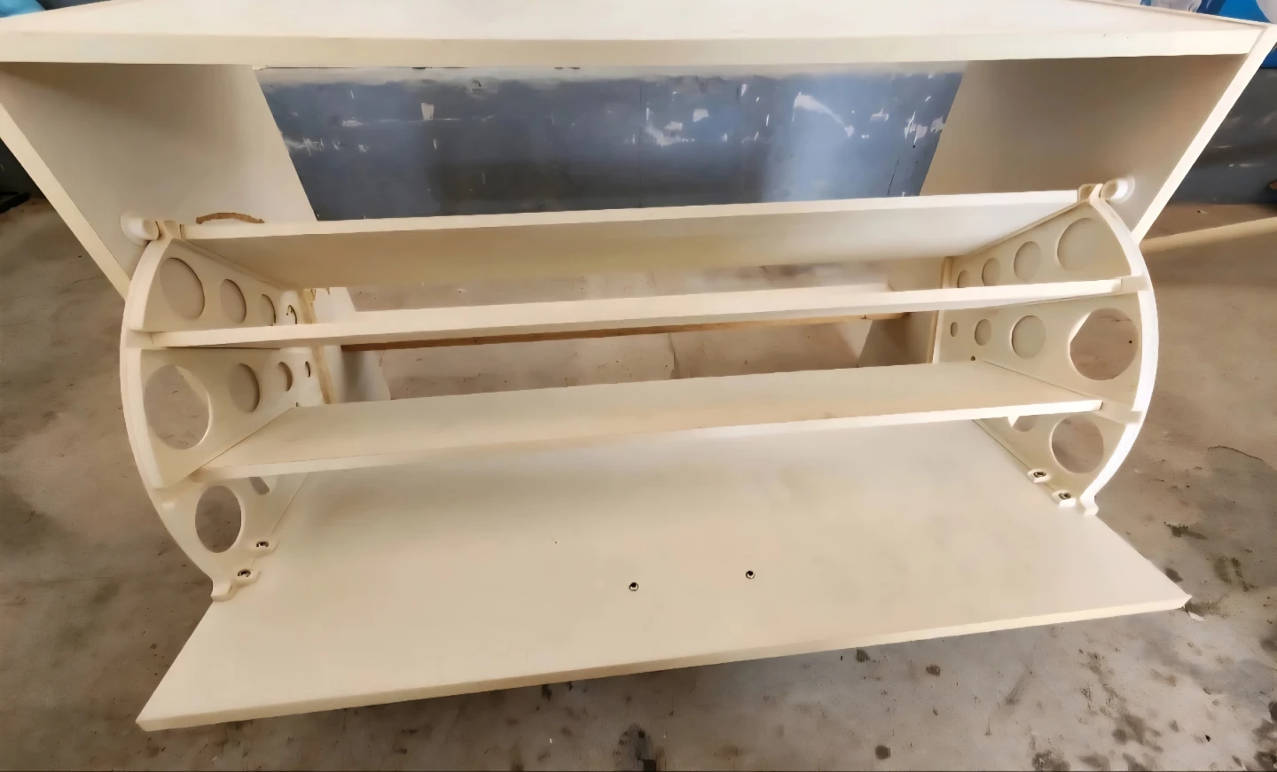 White Shoe Cabinet with Fold-Down Door - photo 2