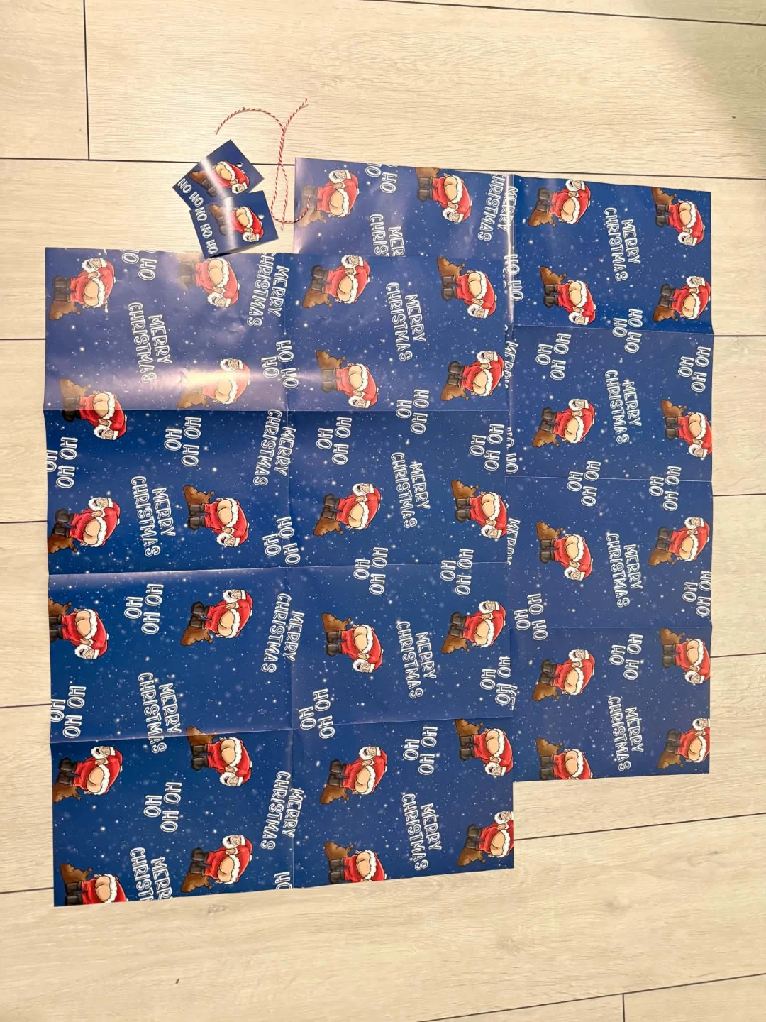 Funny Santa Christwas Wrapping Paper - photo 3