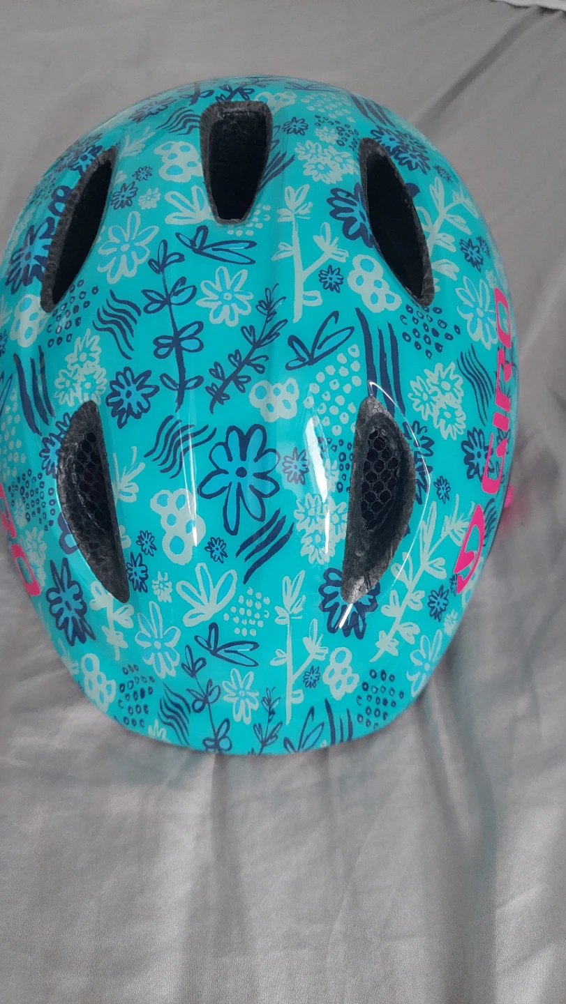 Kids Cycling Helmet XS 45-49cm Teal Floral