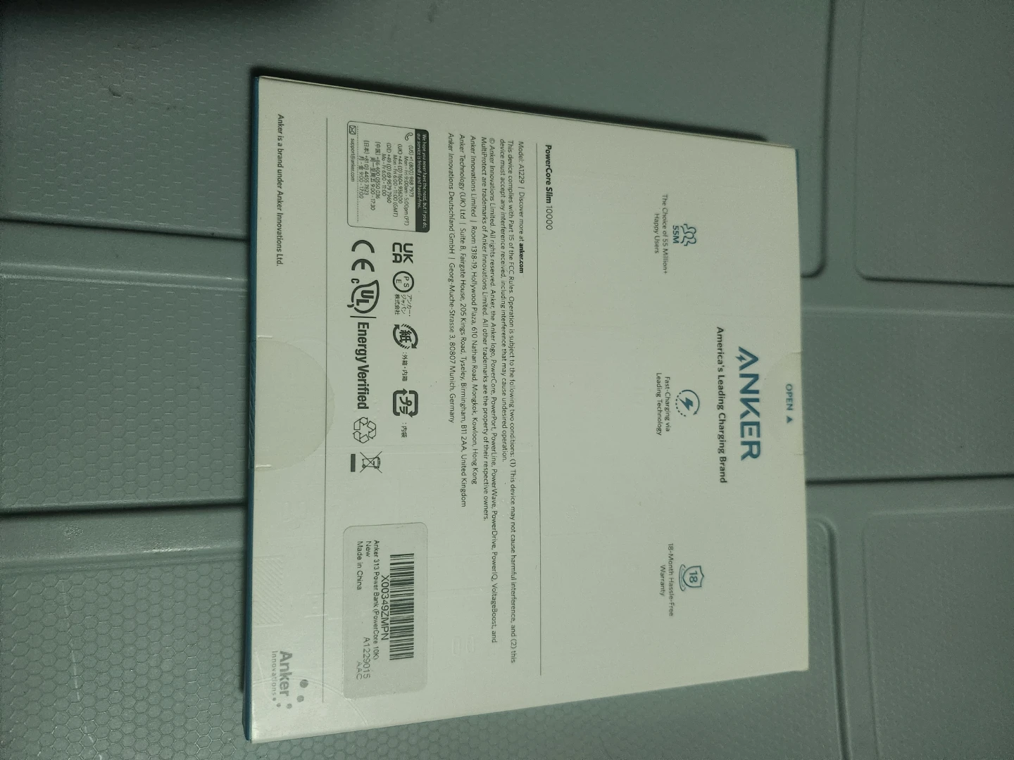 Anker PowerCore Slim 10000 Power Bank (Model A1229)