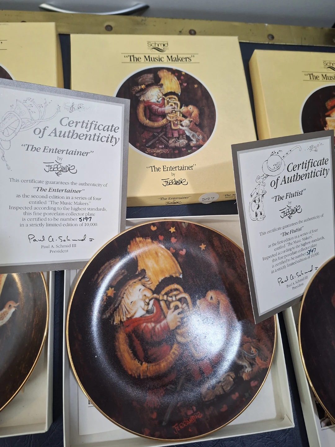 Lot of 4 Schmid The Music Makers Collector Plates by J.P. Mello - photo 4