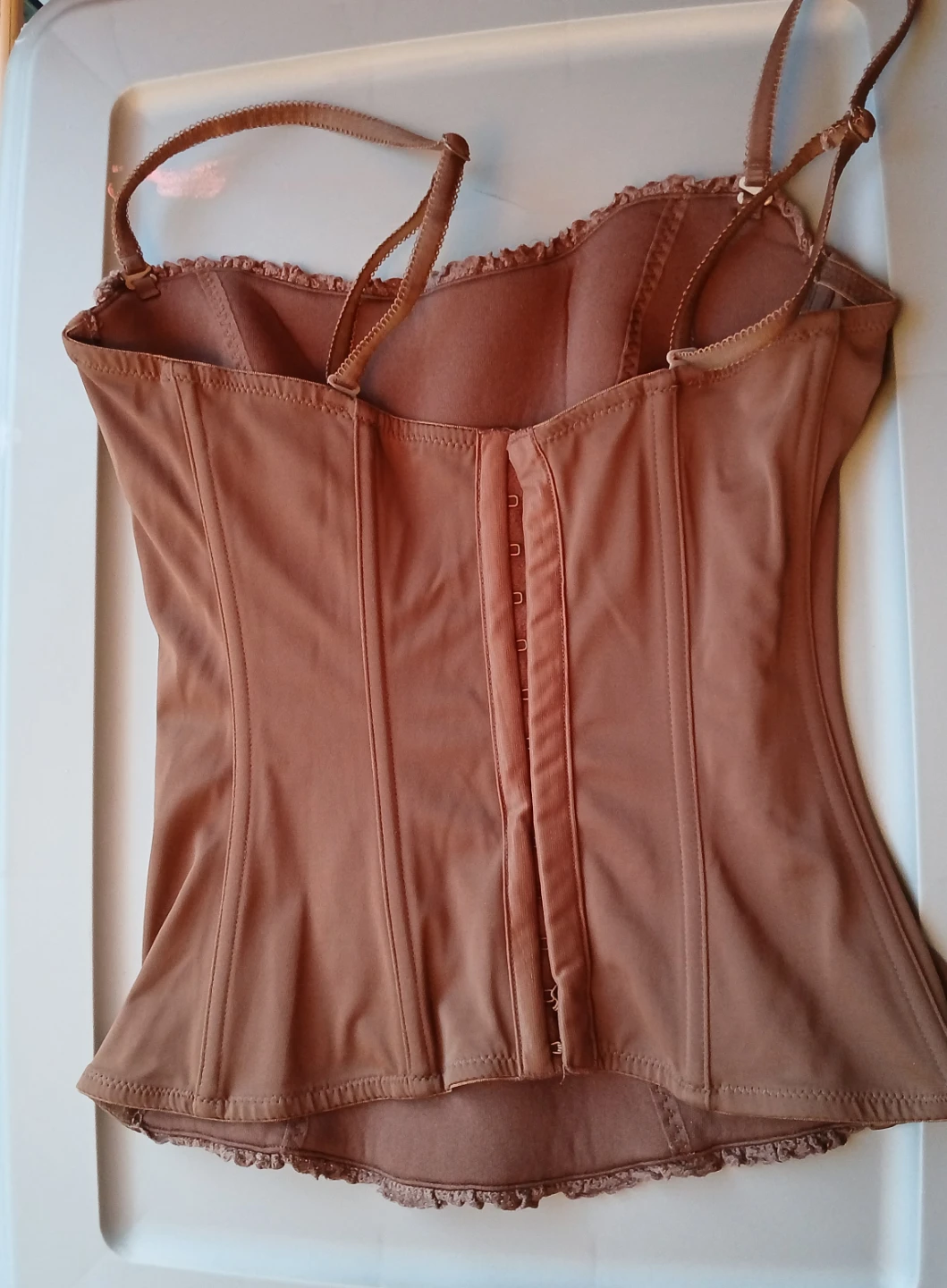 Brown Eyelet Corset Top Size S - photo 4