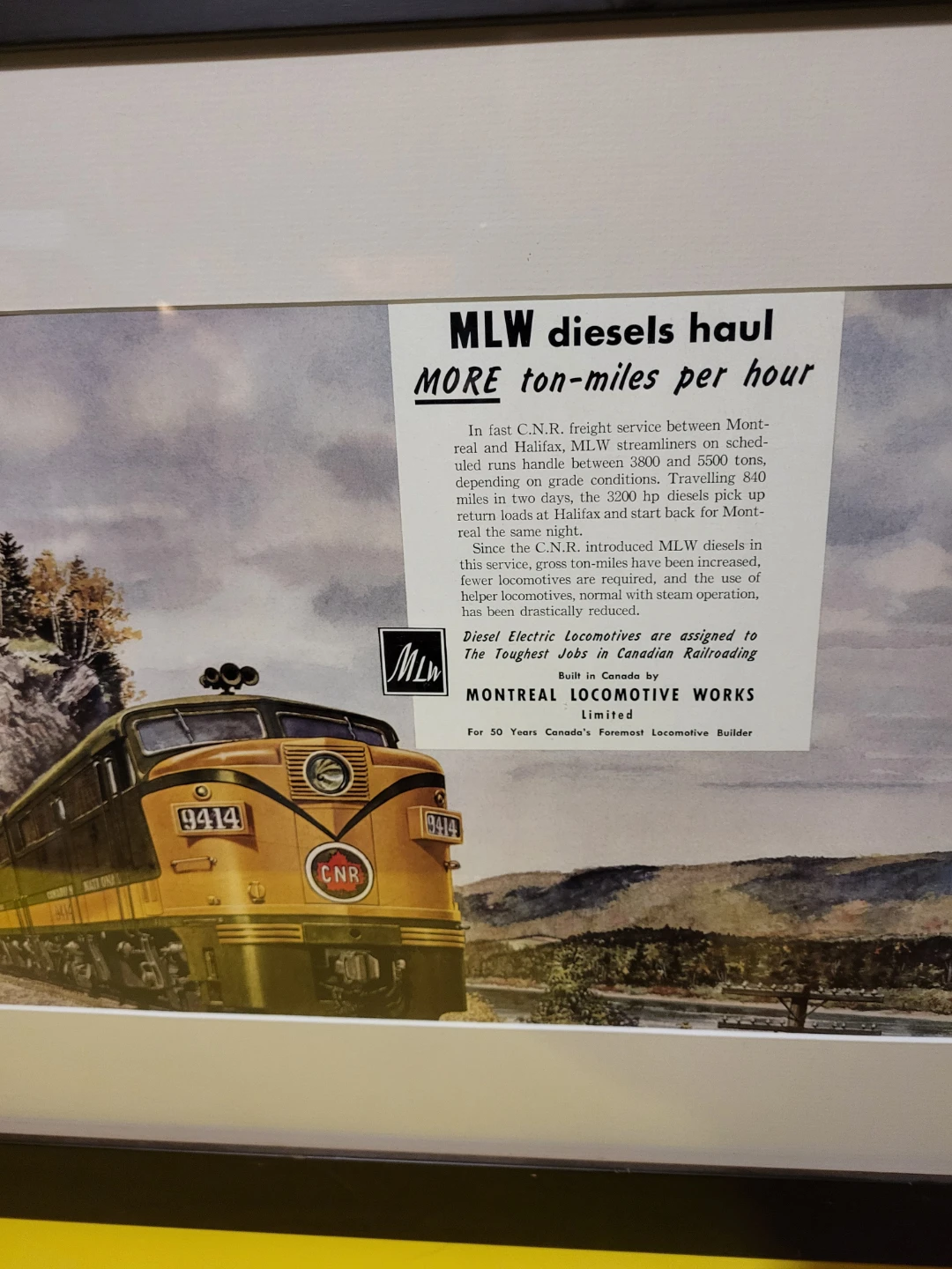 Montreal Locomotive Train Works MLW Diesels Advertisement Print - photo 2