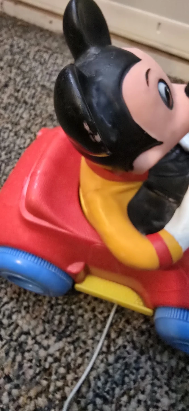 Vintage Disney Mickey Mouse Pull Toy Car - photo 5
