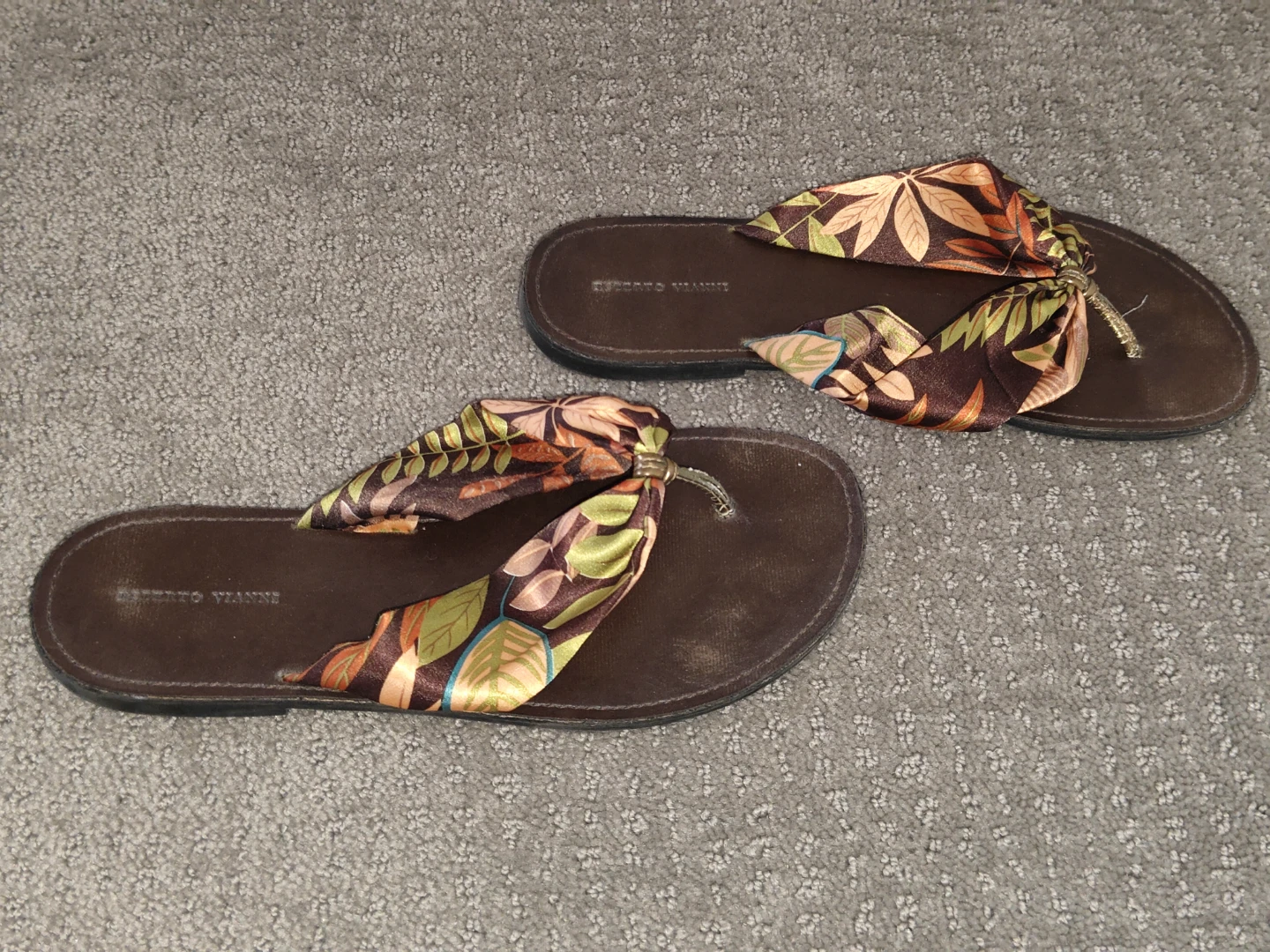 Roberto Vianni Bohemian Style Satin Sandals Flip Flops Size 7.5 - photo 3