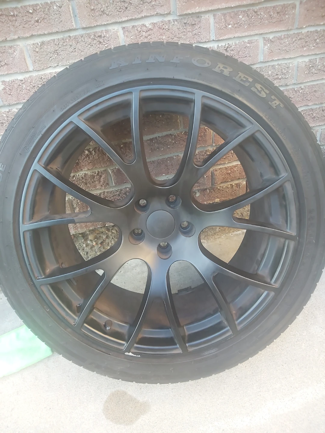 Set of 4 Matte Black 20-inch Rims and Tires - photo 3