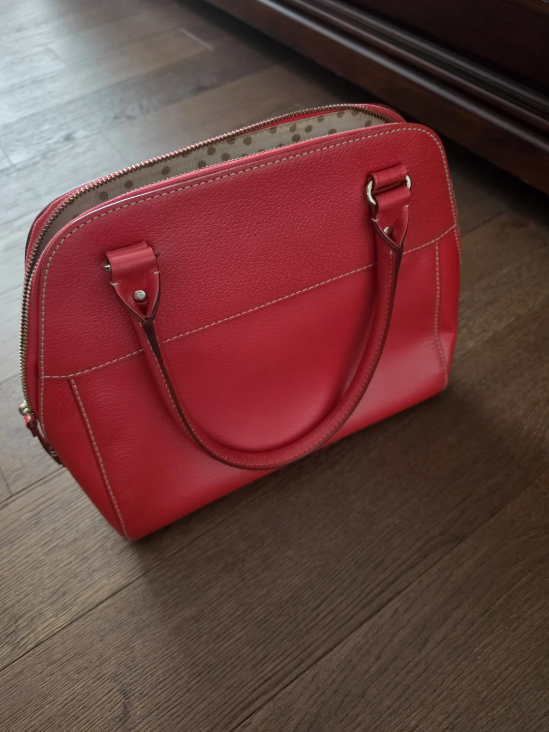 Kate Spade Red Leather Satchel Handbag - photo 3