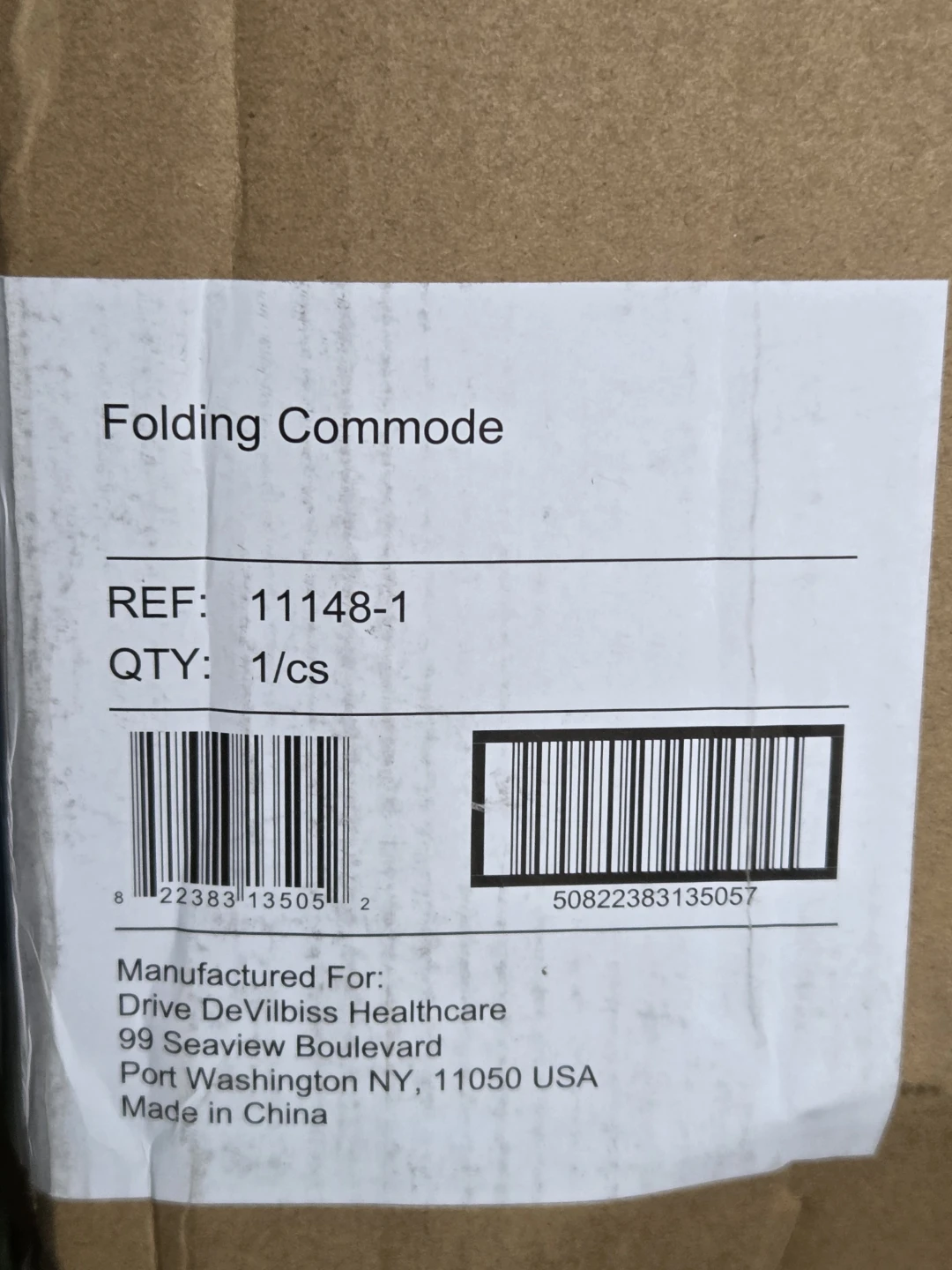 Drive Medical 11148-1 Folding Steel Bedside Commode Chair New - photo 3