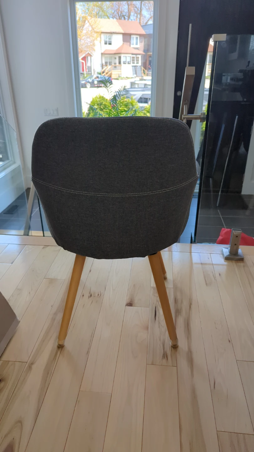 Six slate blue dining chairs with Wooden Legs - photo 3