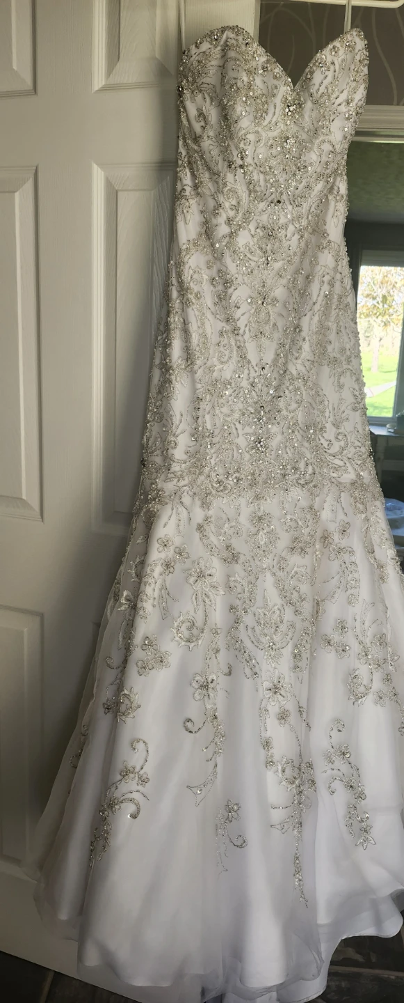 2 Dresses in 1 Strapless Mermaid Wedding Dress with Corset Back - photo 5