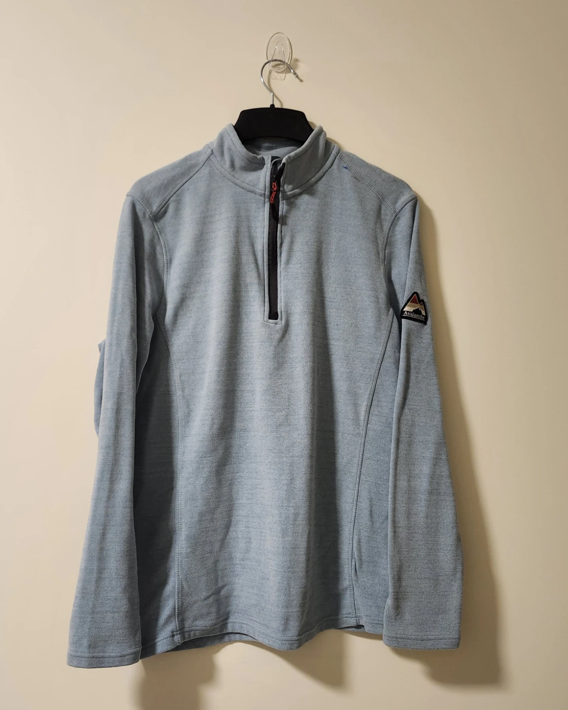 Avalanche Men's 1/4 Zip Fleece Pullover - Light Blue - Size L