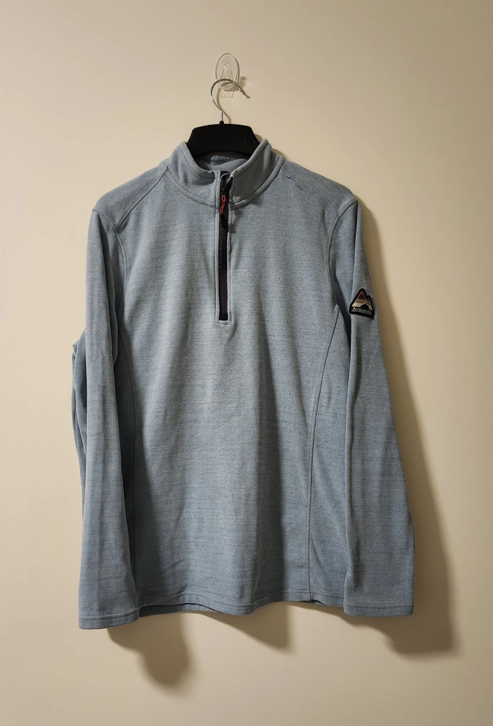 Avalanche Men's 1/4 Zip Fleece Pullover - Light Blue - Size L - photo 4