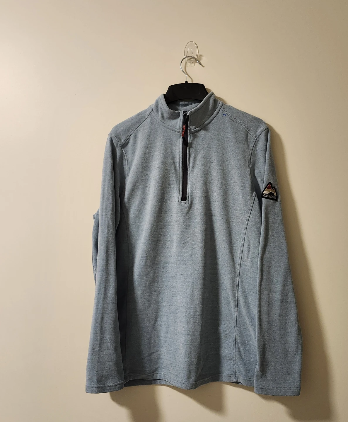Avalanche Men's 1/4 Zip Fleece Pullover - Light Blue - Size L - photo 5