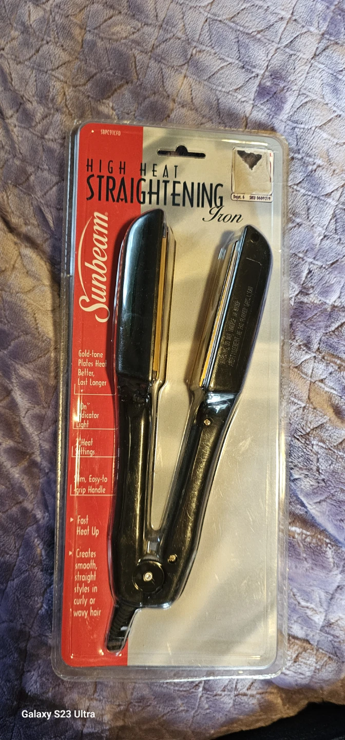 Sunbeam High Heat Straightening Iron