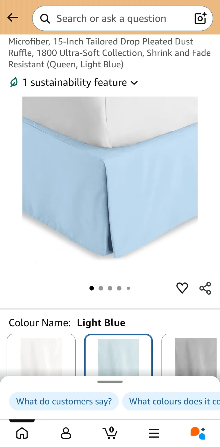 Queen Bed Skirt - Light Blue