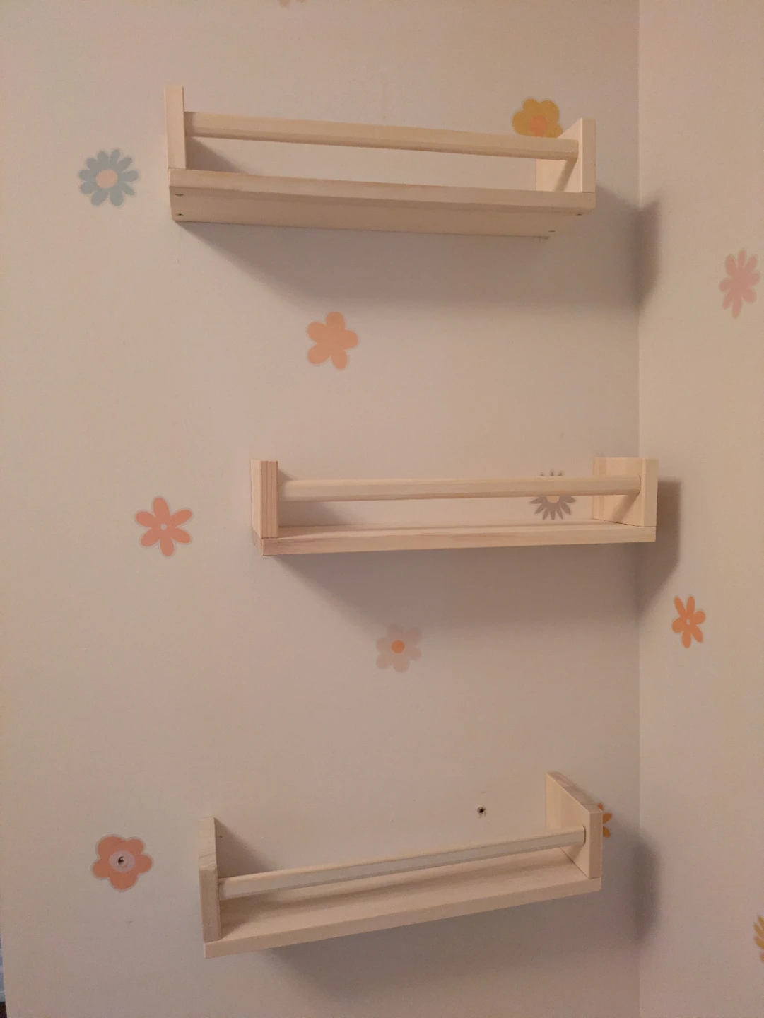 Wooden Wall Mounted Bookshelf Set (3) - photo 2