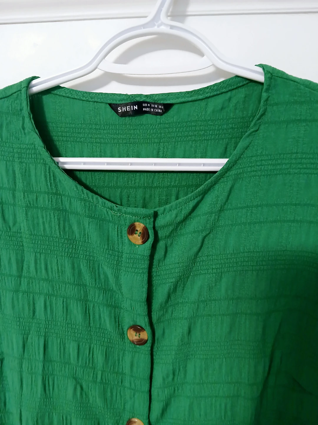 Women Medium Green Button-Up Dress - photo 2