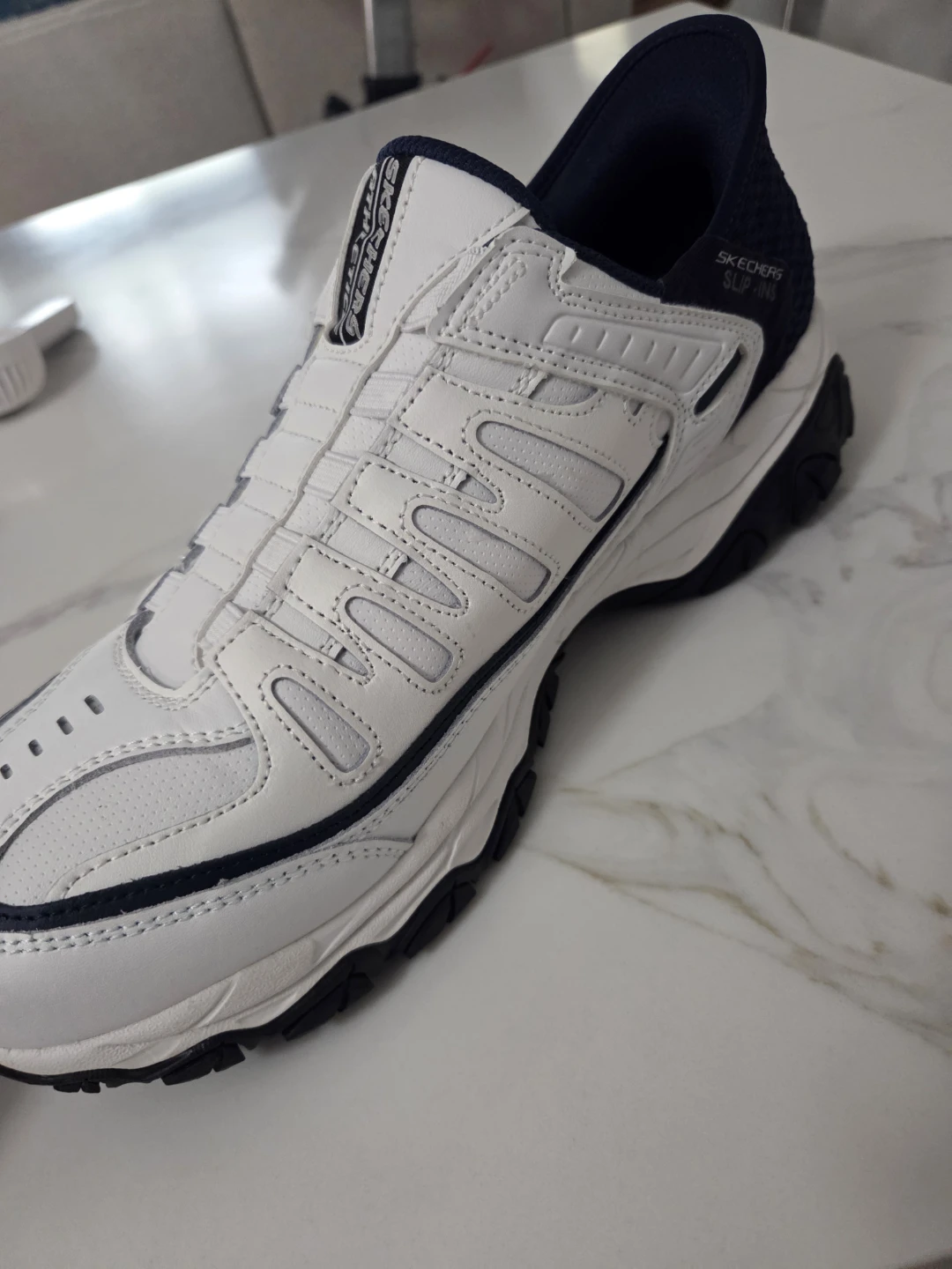 Skechers Slip-Ins Athletic Shoes - White/Navy