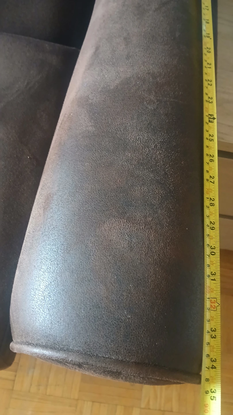 Brown Leather Sofa - photo 3