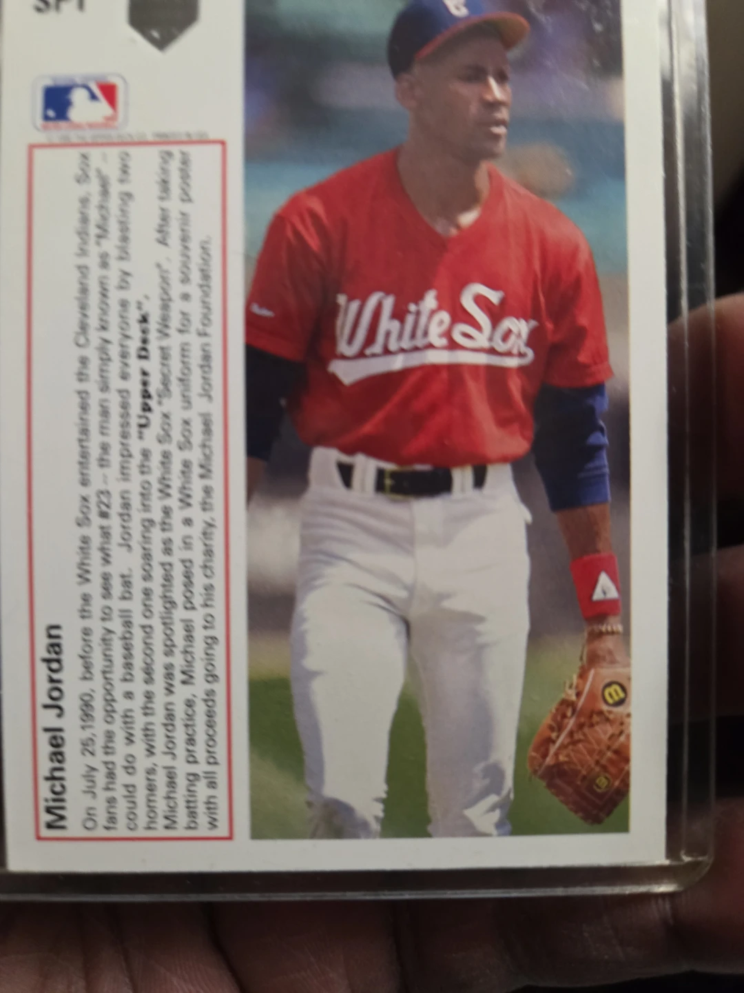 Michael Jordan 1990 White Sox Baseball Card