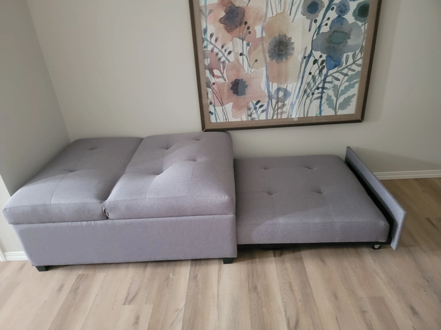Convertible Pull-Out Guest Bed/ Sleeper Bench - Grey - photo 2