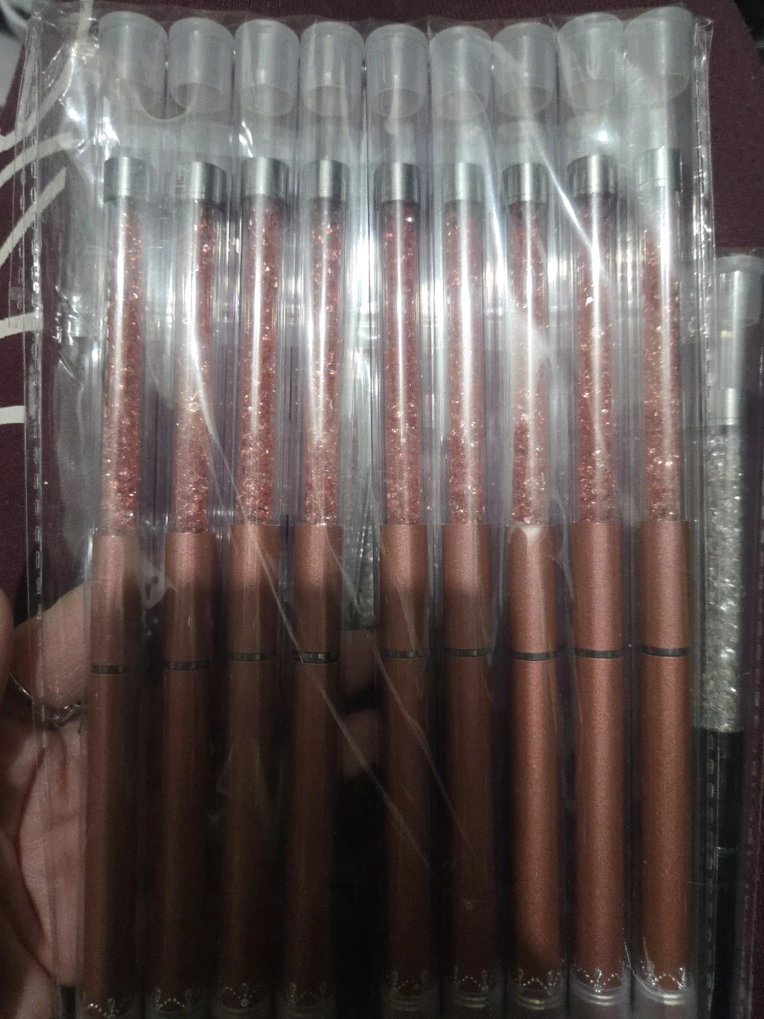 Set of 10 Rhinestone Makeup Brushes - photo 3