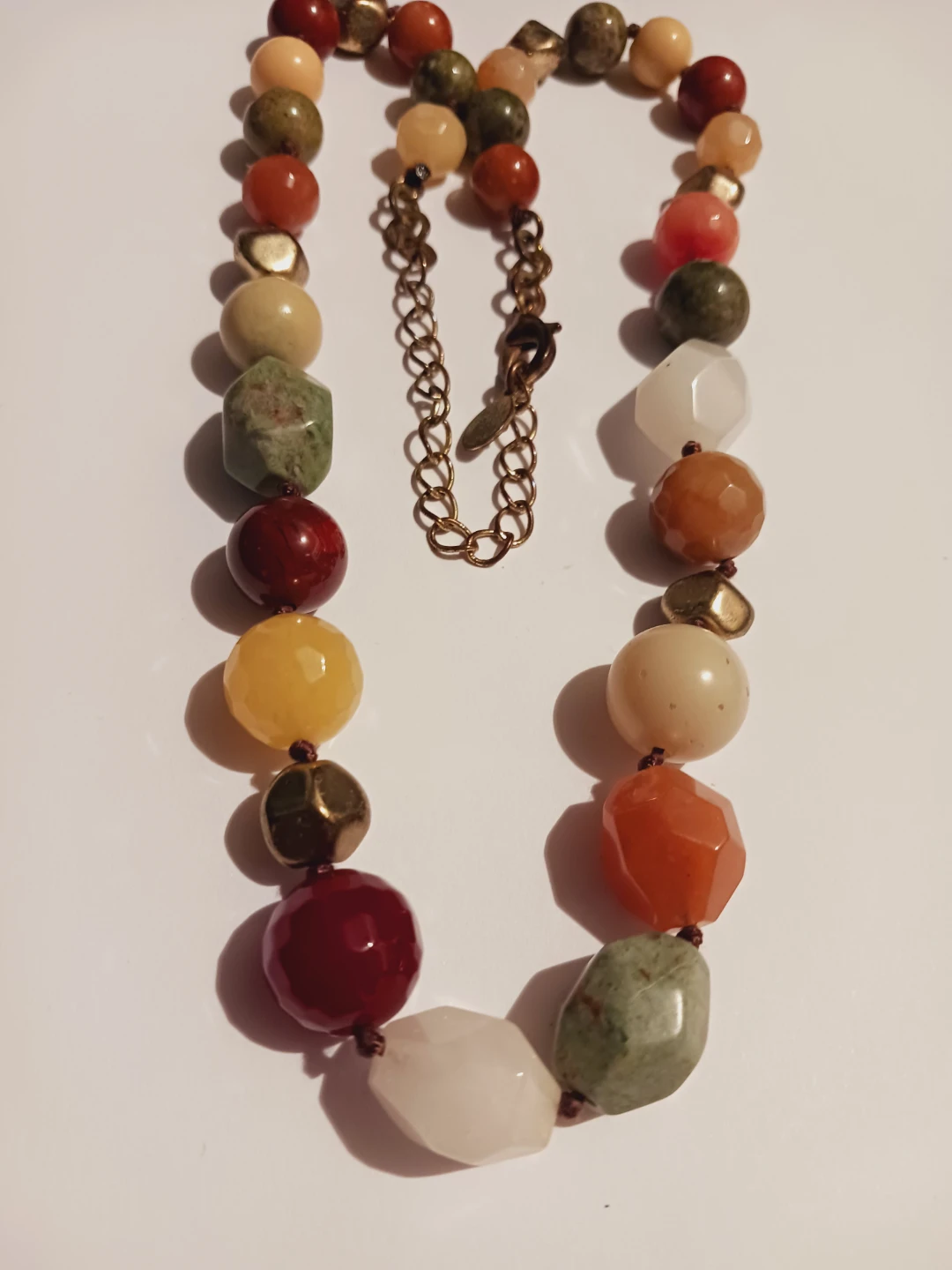 Beaded Necklace with Mixed Gemstones