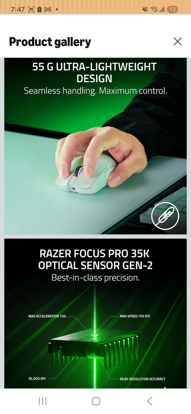 Razer Viper V2 Pro White Wireless Gaming Mouse - photo 2
