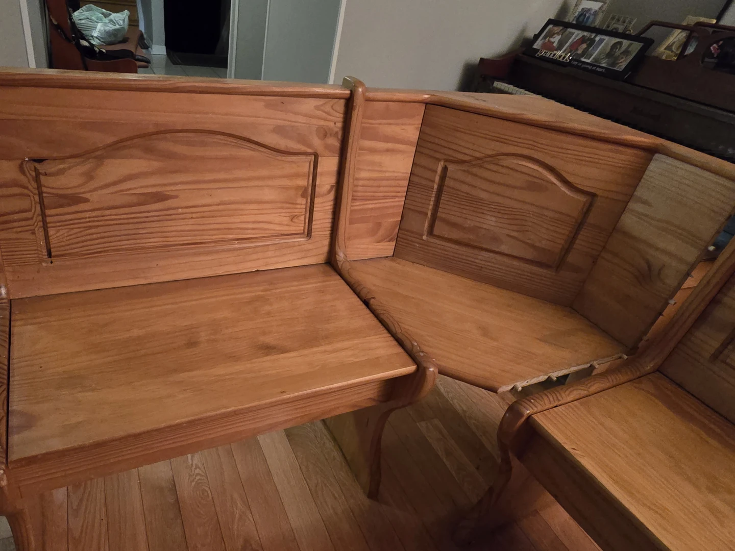 Corner Booth Bench Seat - Solid Wood