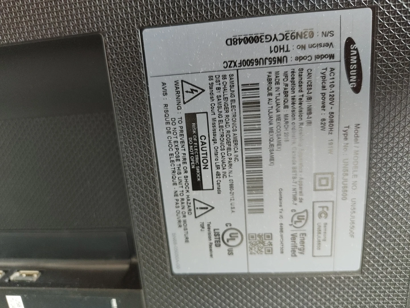 Samsung UN55JU6500F 55" 4K UHD Smart TV - photo 3