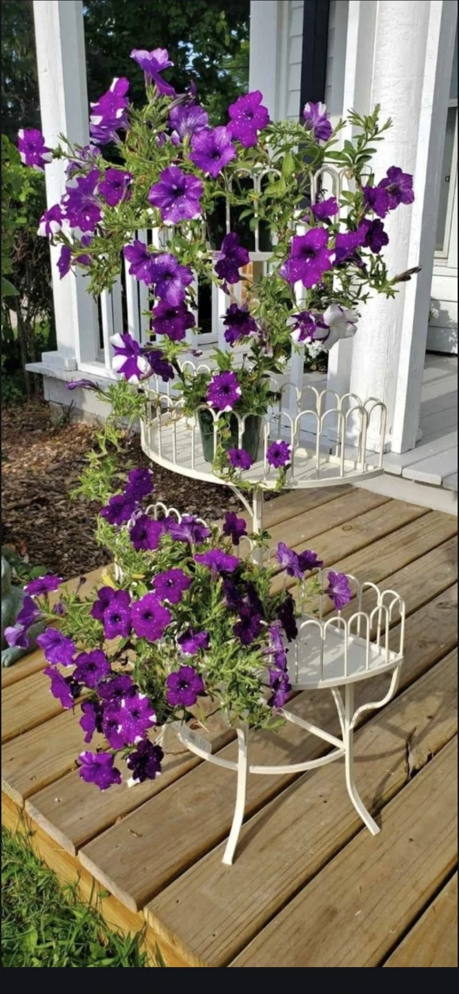 3-Tier White Metal Plant Stand New