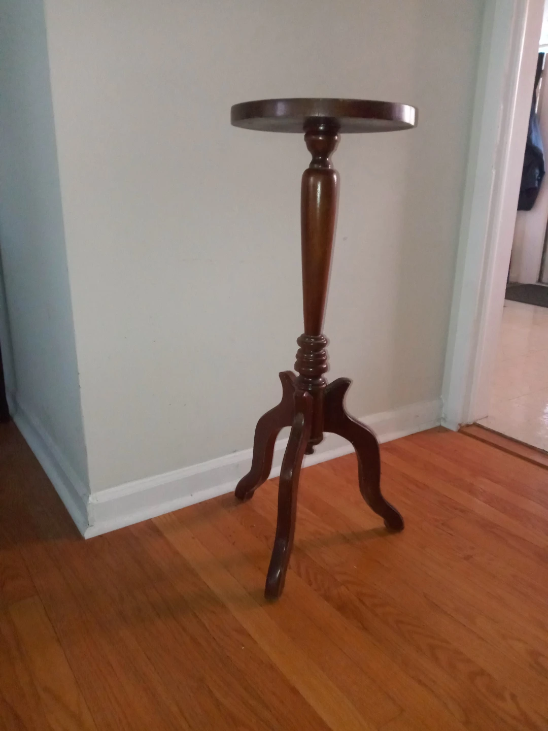 Wooden Pedestal Plant Stand - photo 2