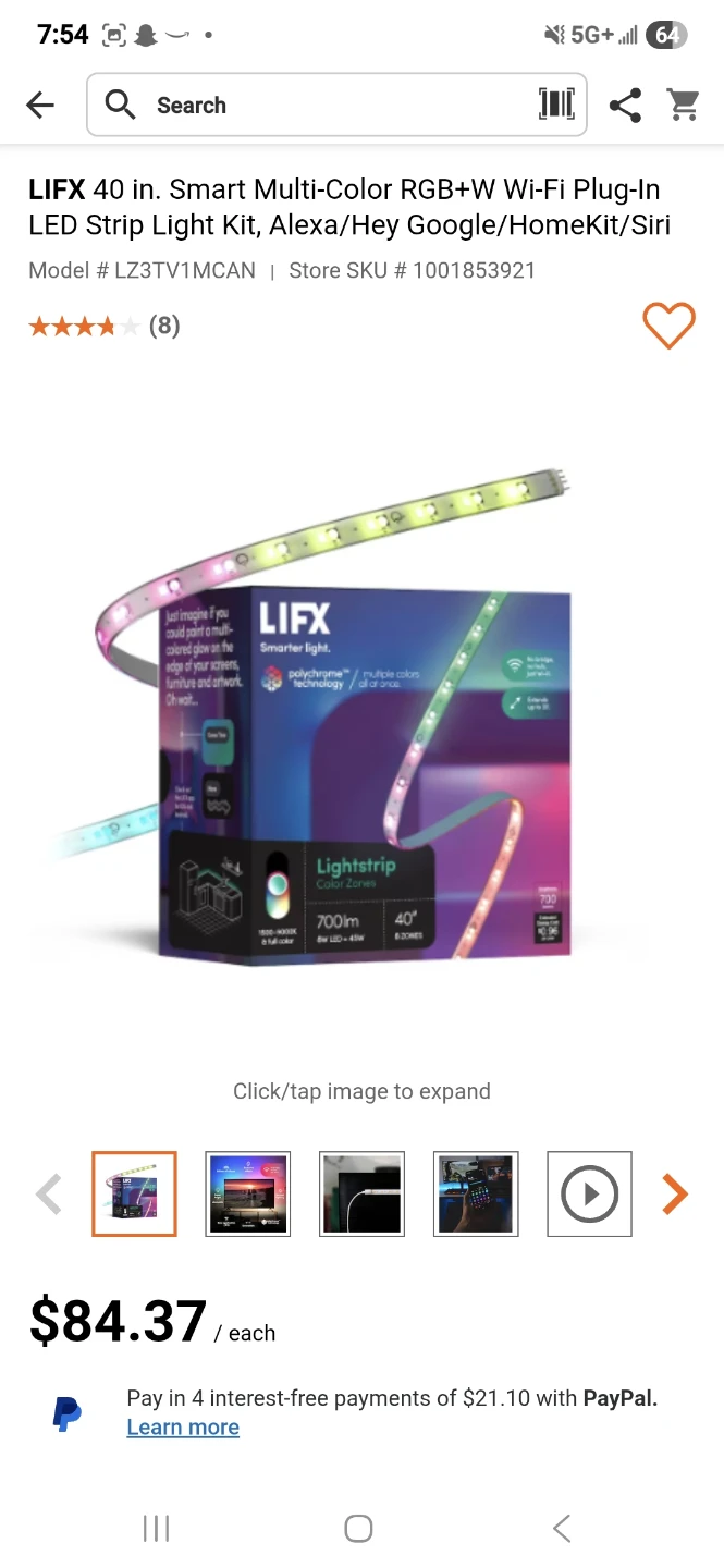 LIFX  Smart Multi-Color  LED Strip Light Kit