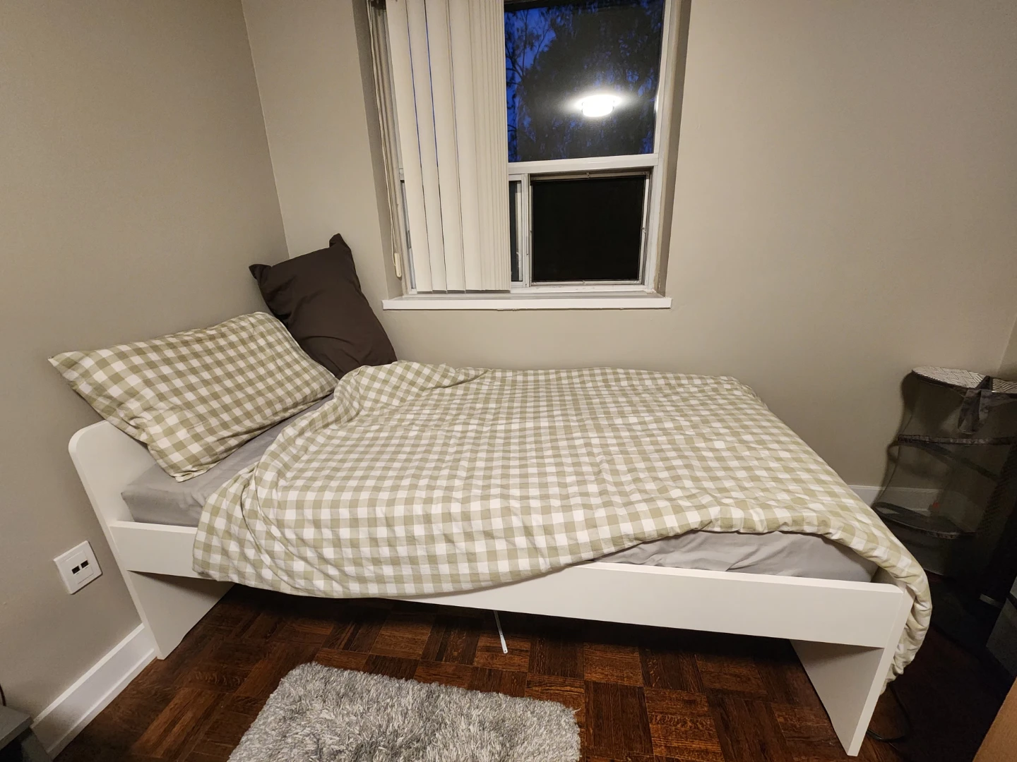 IKEA SLÄKT Bed Frame with Morgadel Mattress