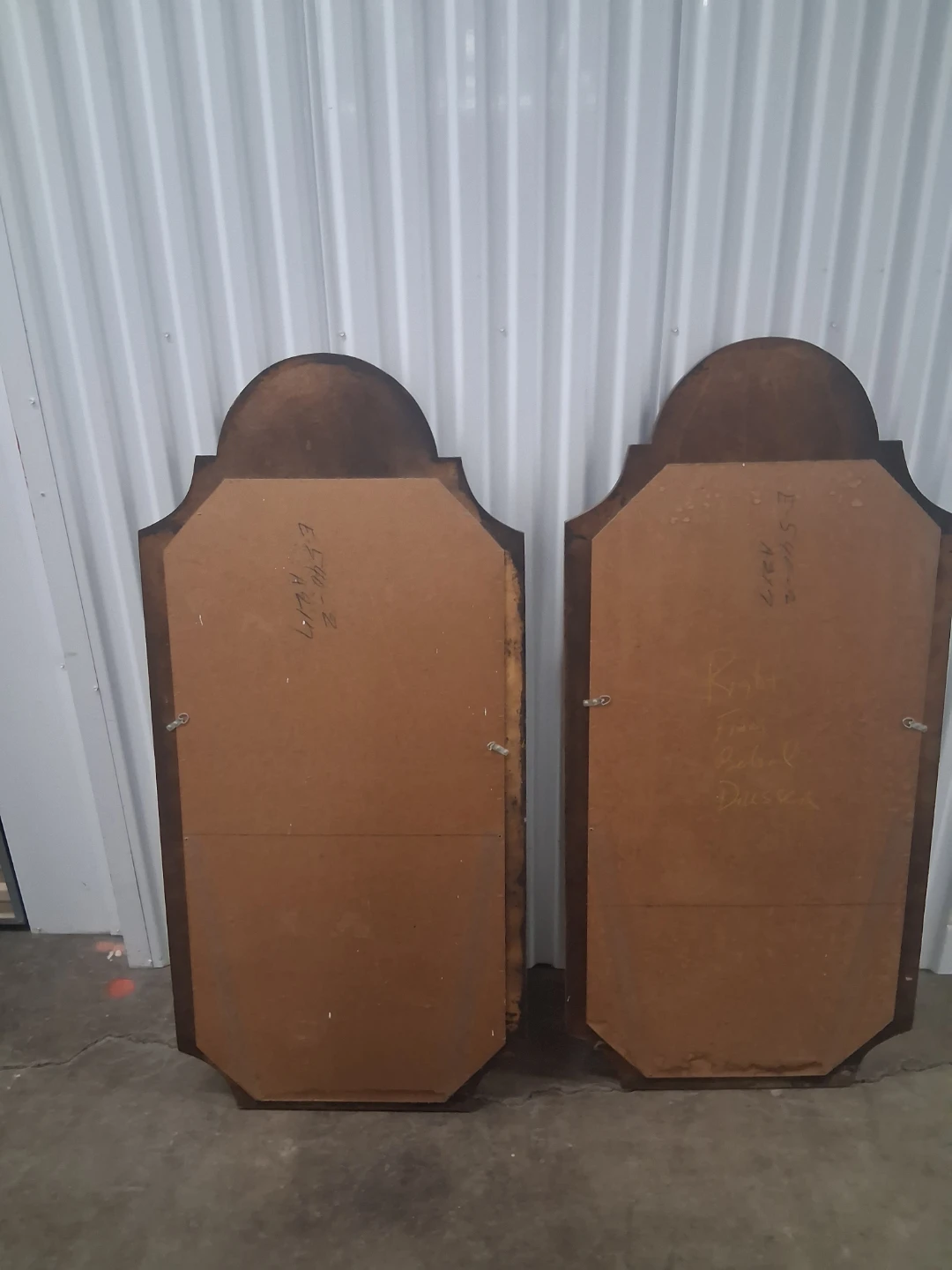 Pair of Vintage Wood Framed Mirrors
