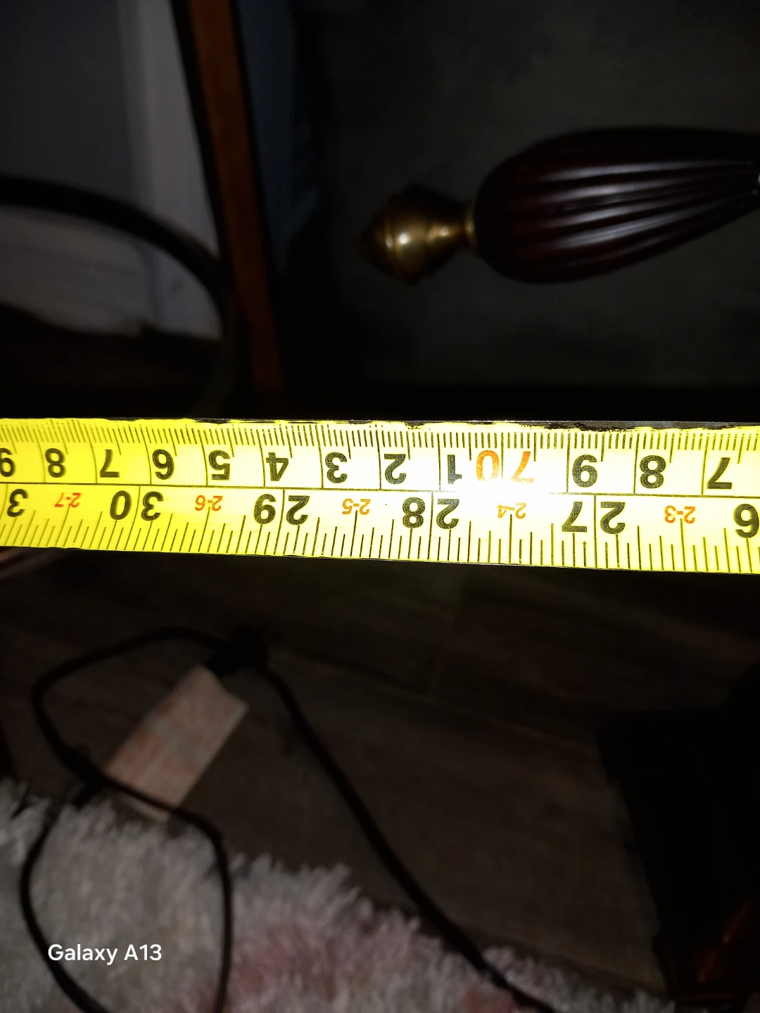 Brass Adjustable Desk Lamp with Dark Wood Accenta and - photo 4