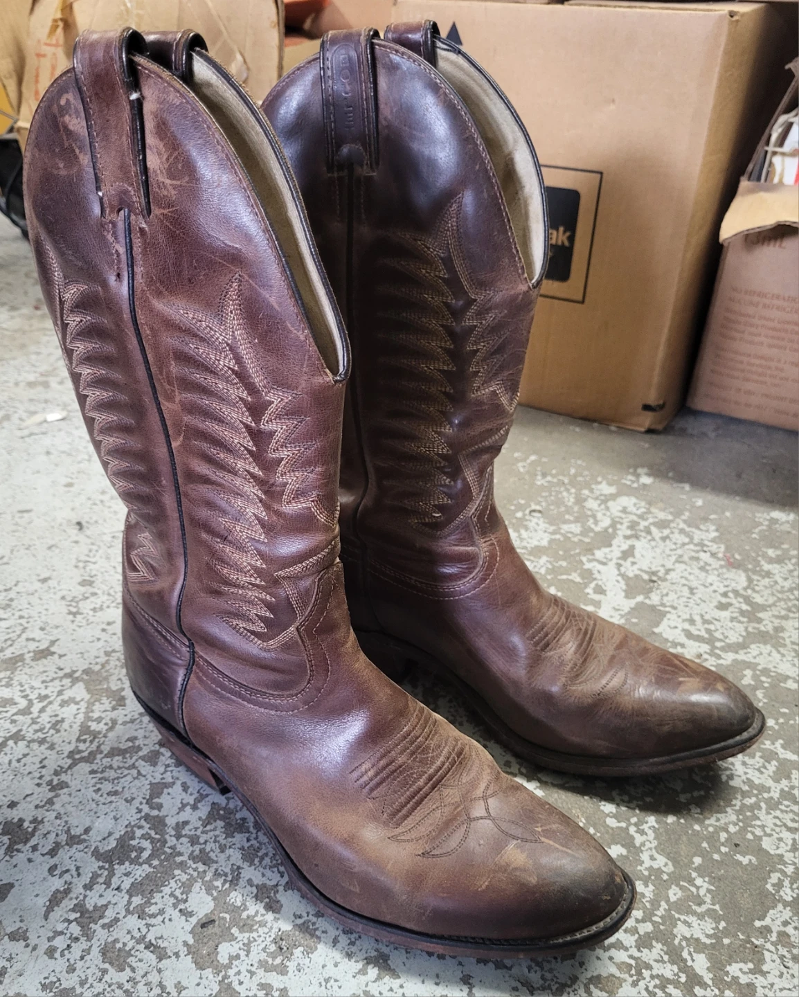 Boulet Western Cowboy Boots-Size 8.5 3E W