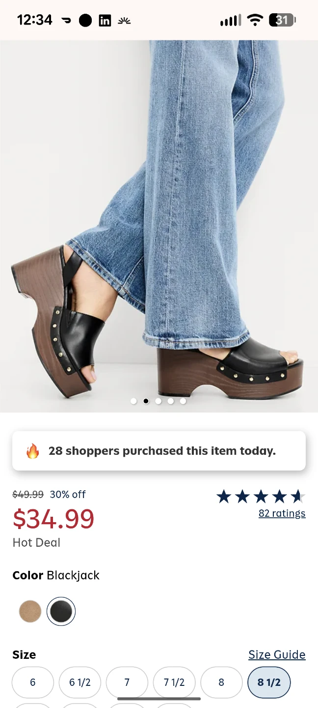 Old Navy Black Wedge Platform Sandals - photo 3
