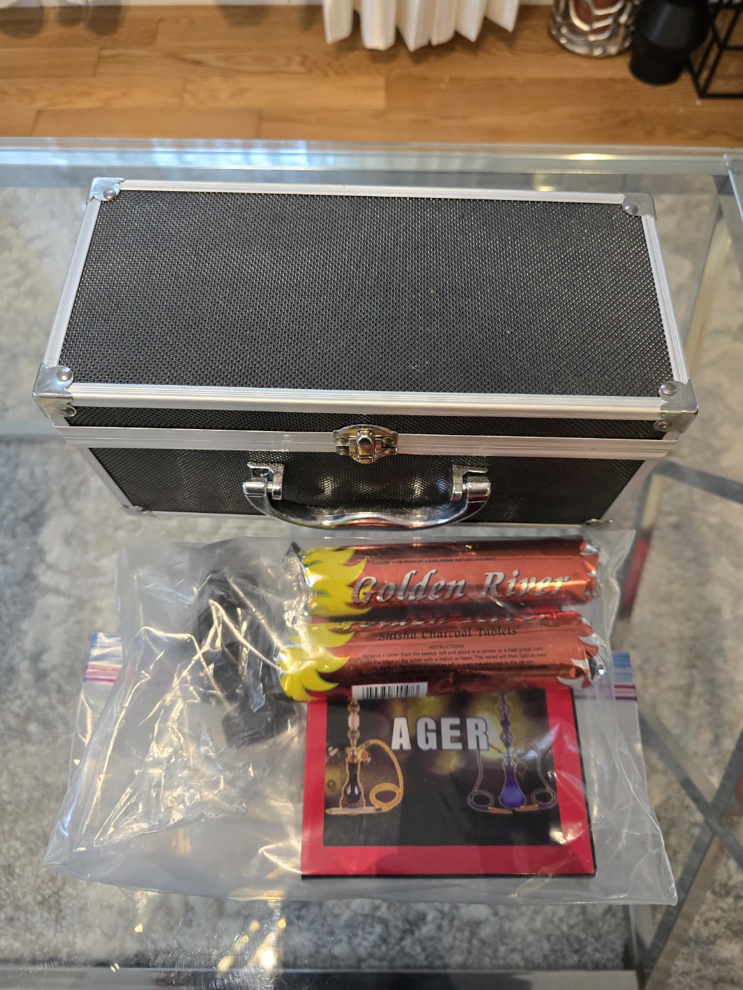 Portable Hookah Set with Charcoal and Foil - photo 4