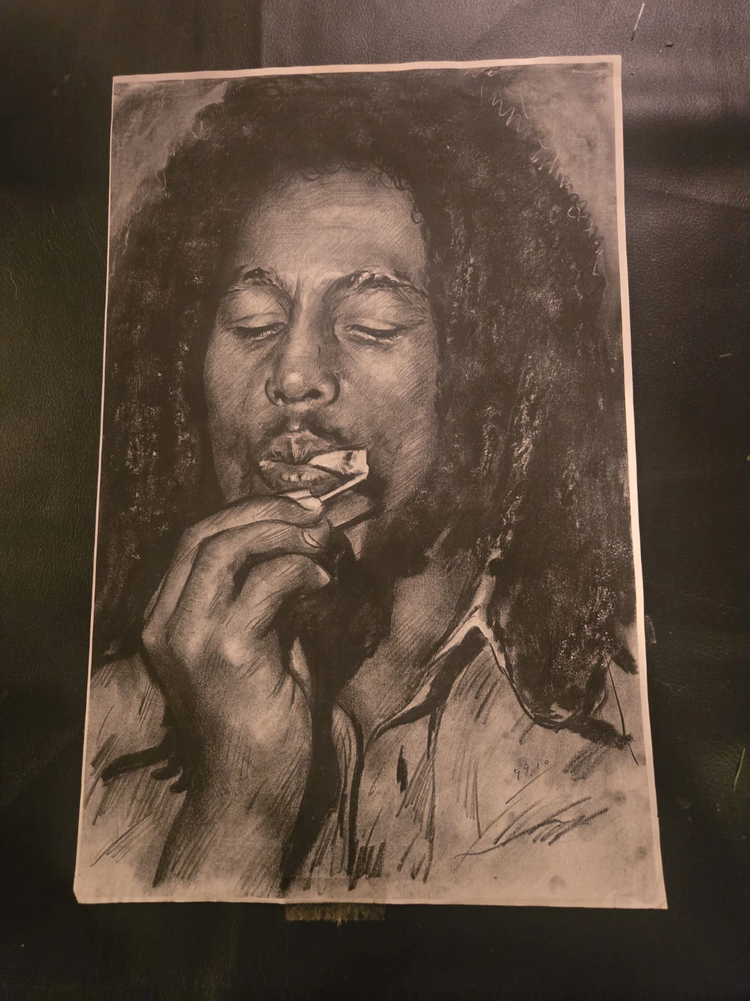 Charcoal Drawing of Bob Marley