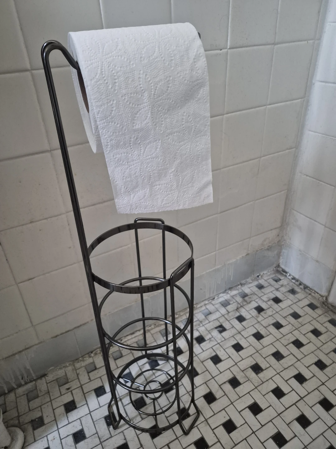 Toilet Paper Holder Stand with Storage