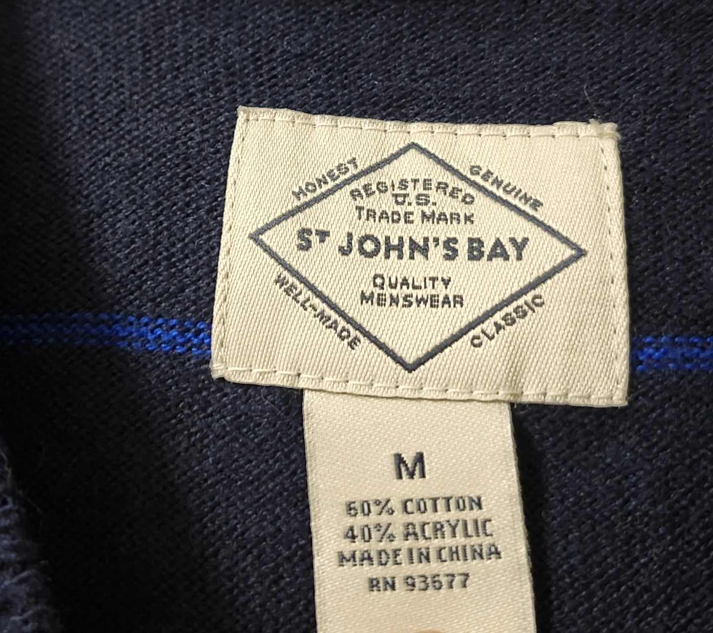 St. John's Bay Men's Striped Sweater Size M - photo 2