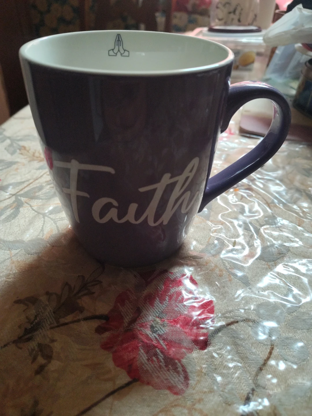 Purple "Faith" Mug