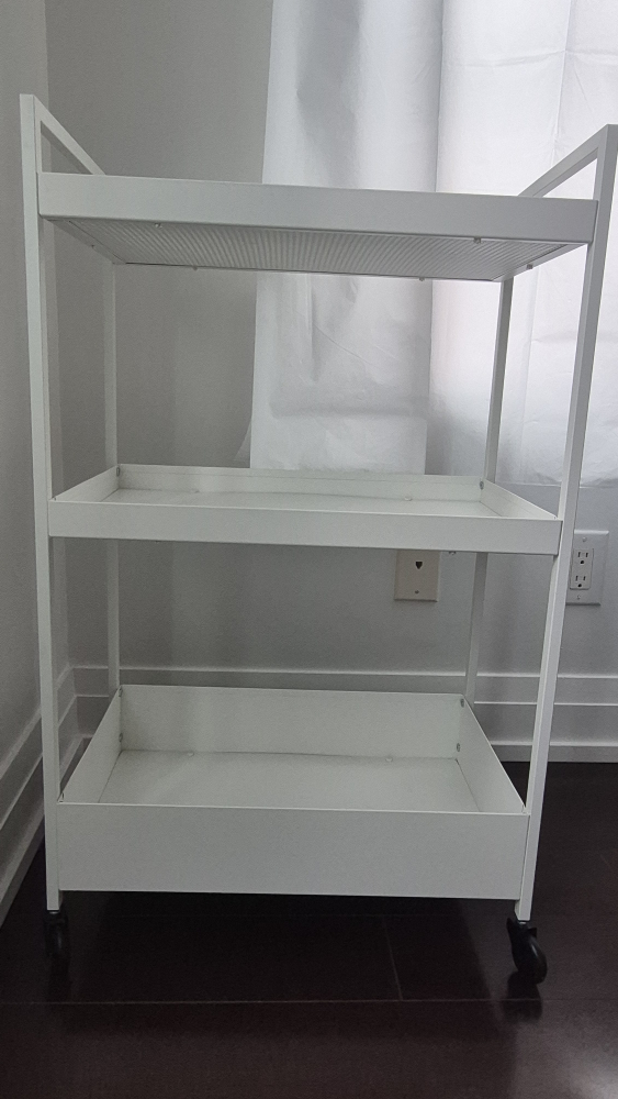 White 3-Tier Rolling Cart - photo 3