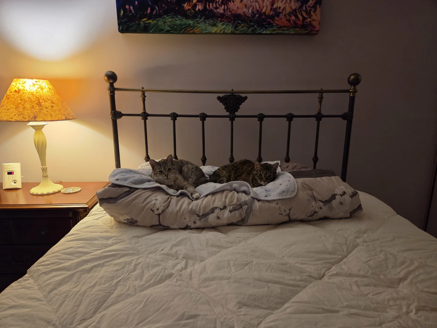 Antique Style Metal Bed Frame Headboard - photo 2