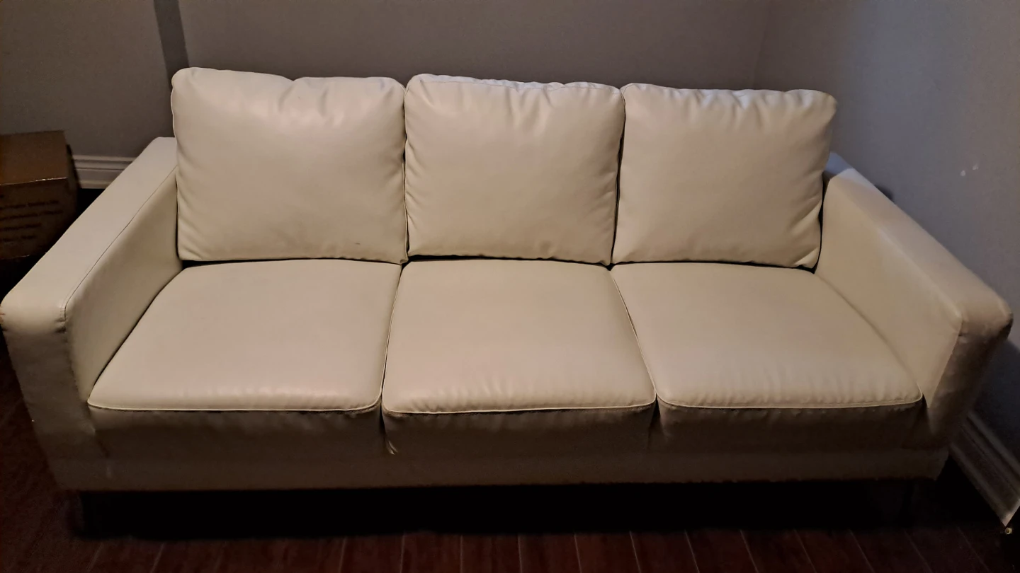 White 3-Seater Sofa