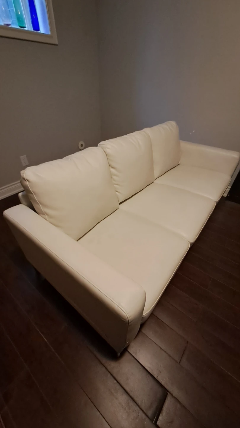 White 3-Seater Sofa - photo 2