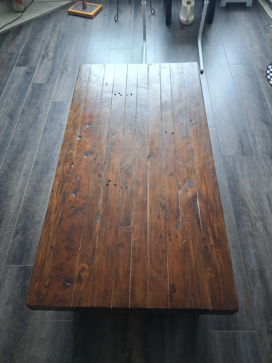 Rustic Wood Coffee Table and Side Table - photo 2