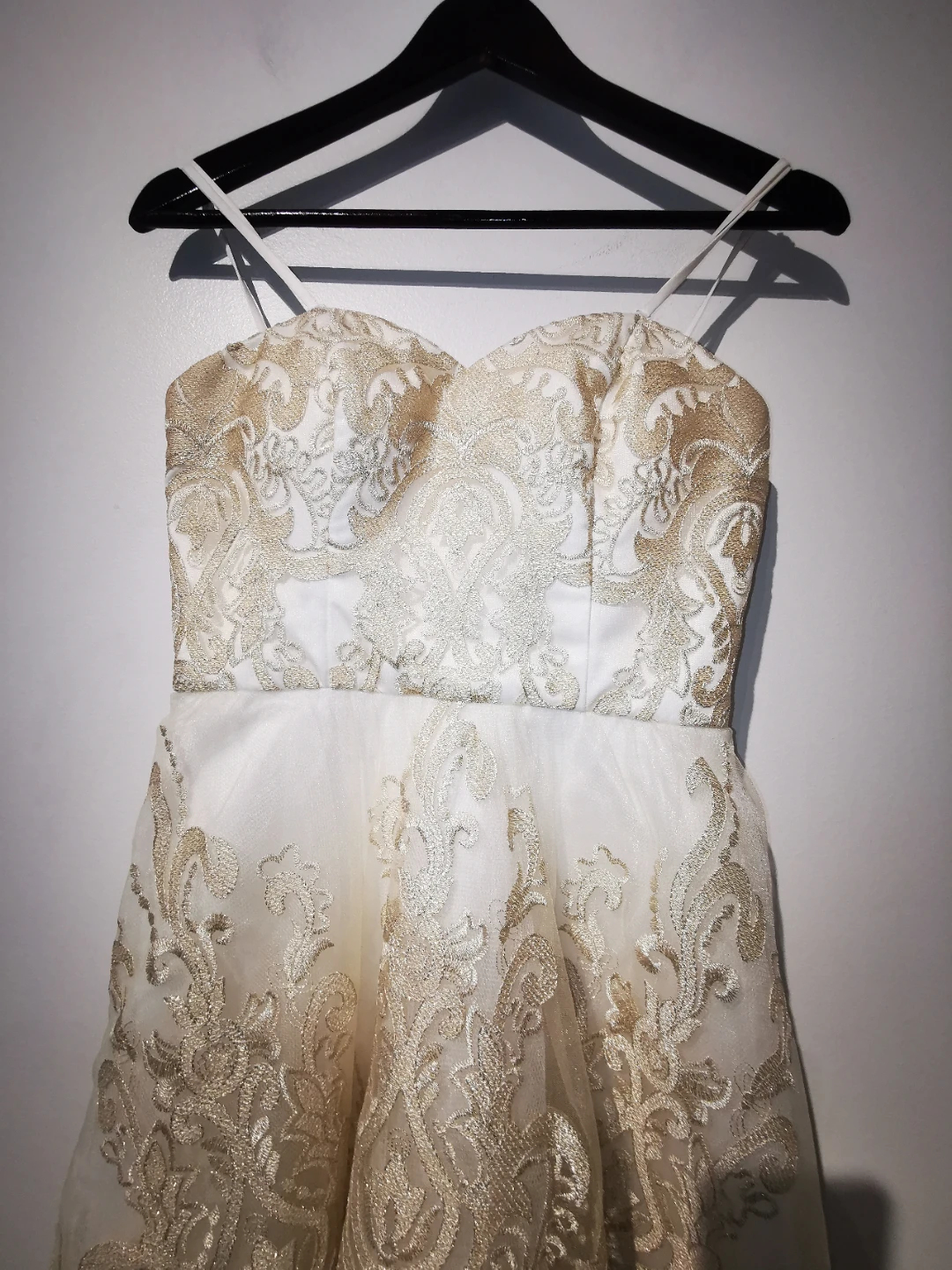 Chi chi White and Gold Lace High-Low Dress chi chi s8 - photo 3